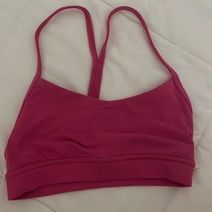 Sonic pink Flow Y Nulu Bra Lululemon